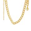 Light Luxury Fashion Jewelry Centimeter Custom Hot Sale Hip Hop  Gold Plated Flat Chain Cuban Chain Ladies Men's Necklace