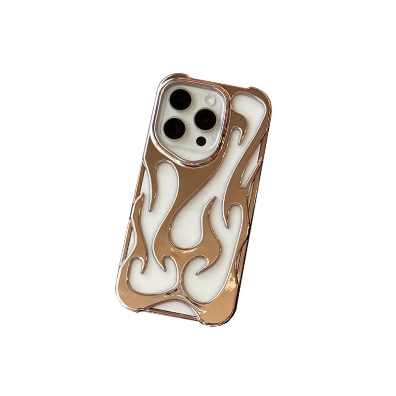 Custodia per Telefono con Design a Fiamma 3D Vuota Per Per Iphone 1 14 13 11 12 17 Air 16 Pro Max 1 Plus Fresca Antiurto Morbida Copertura Posteriore