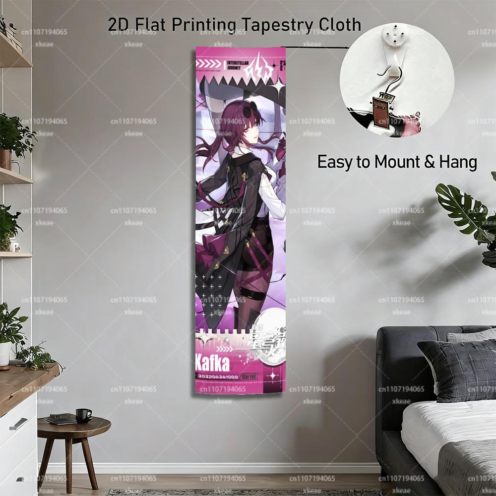 Honkai: Star Rail Kafka Long Tapestry, Anime Game Vertical Wall Hanging For Bedroom Dorm Decor