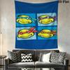 Teenage Mutant Ninja Turtles Artwork Tapestry Wallmounted Background Cloth Work Of Art Atmospheric Background Cloth Background Cloth