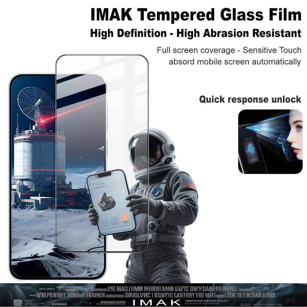 IMAK Pro+ Series For vivo X200 FE 5G Tempered Glass Full Screen Protector Sensitive Touch Film
