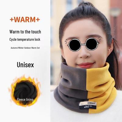 Doppellagiger Aoli-Samt-Nackenwärmer - Unisex Zweifarbiger Winter-Snood für Outdoor-Radfahren