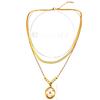 Light Luxury Double-layer Gold Clavicle Chain for Women, European and American Style, Niche Design Four-leaf Clover Pendant Necklace for Sweaters