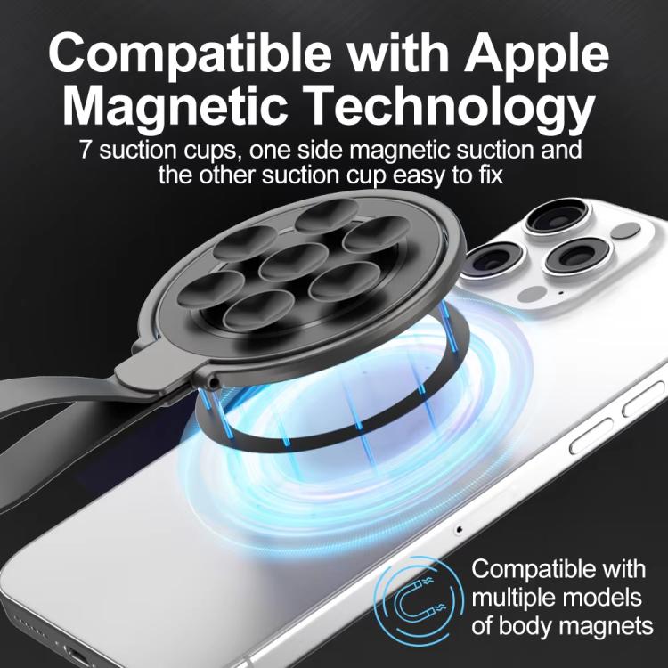 Magnetic Suction‑Cup Phone Ring Stand Strong‑Adhesion Portable Phone Grip Multi‑Angle Adjustable Holder