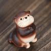1pc Yixing Purple Clay Tea Pet Otter Ornament Animal Tea Play Decoration Tea Table