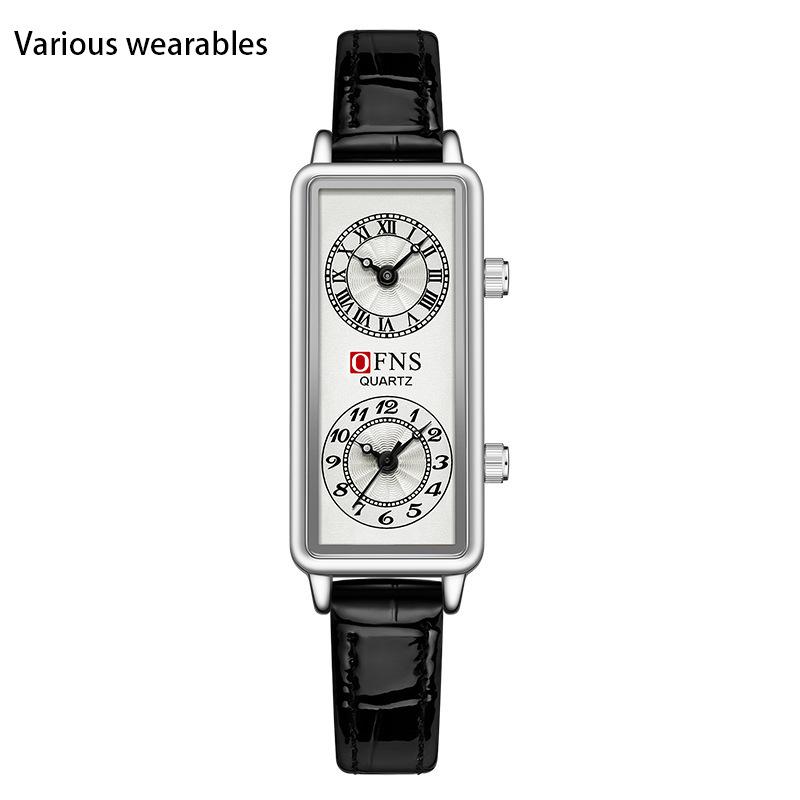 Quartz Watch Dual Time Digital Classic Roman Scale Waterproof Quartz Watch