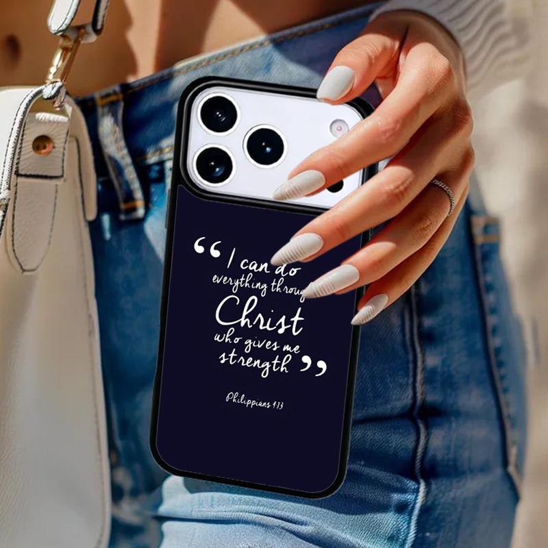 Bible Philippians Jesus Christ Phone Case For iPhone 17 Air 14 15 13 12 Max Cover For Apple 14 15 16 16e 11 Pro Max Plus Coque