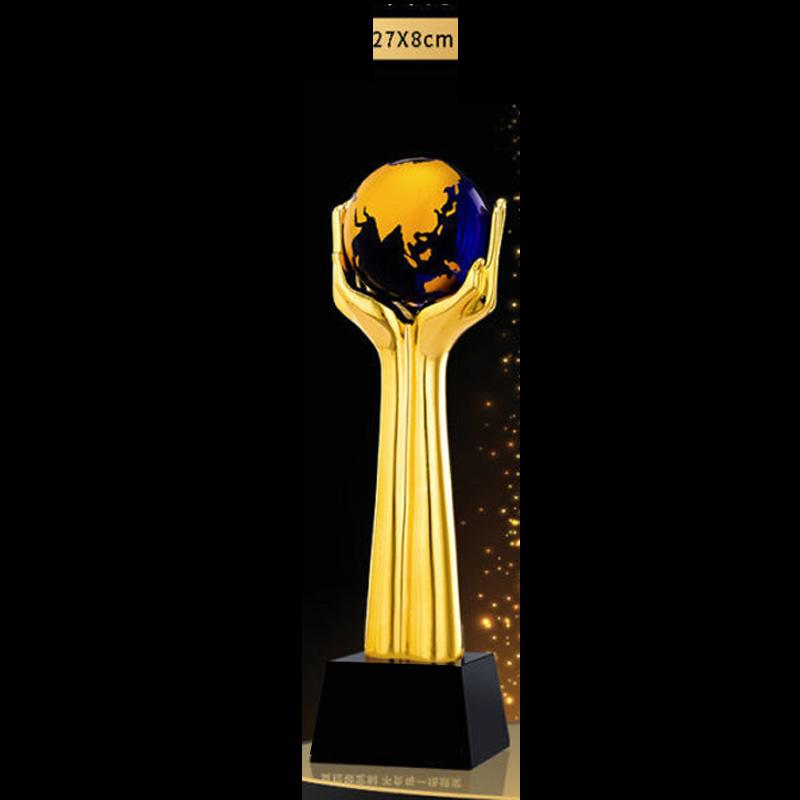 Creative Electroplated Resin Trophy, Crystal Base , Dance , Music , Sports, Competition Awards, Customized, Home Decoration, 1Pc