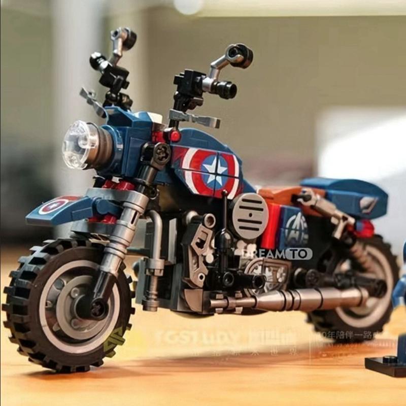 

Creative DIY Assembly anime characters motorcycle modelsmotorcycle assembly building blocks toys decorative items for display As holiday gift