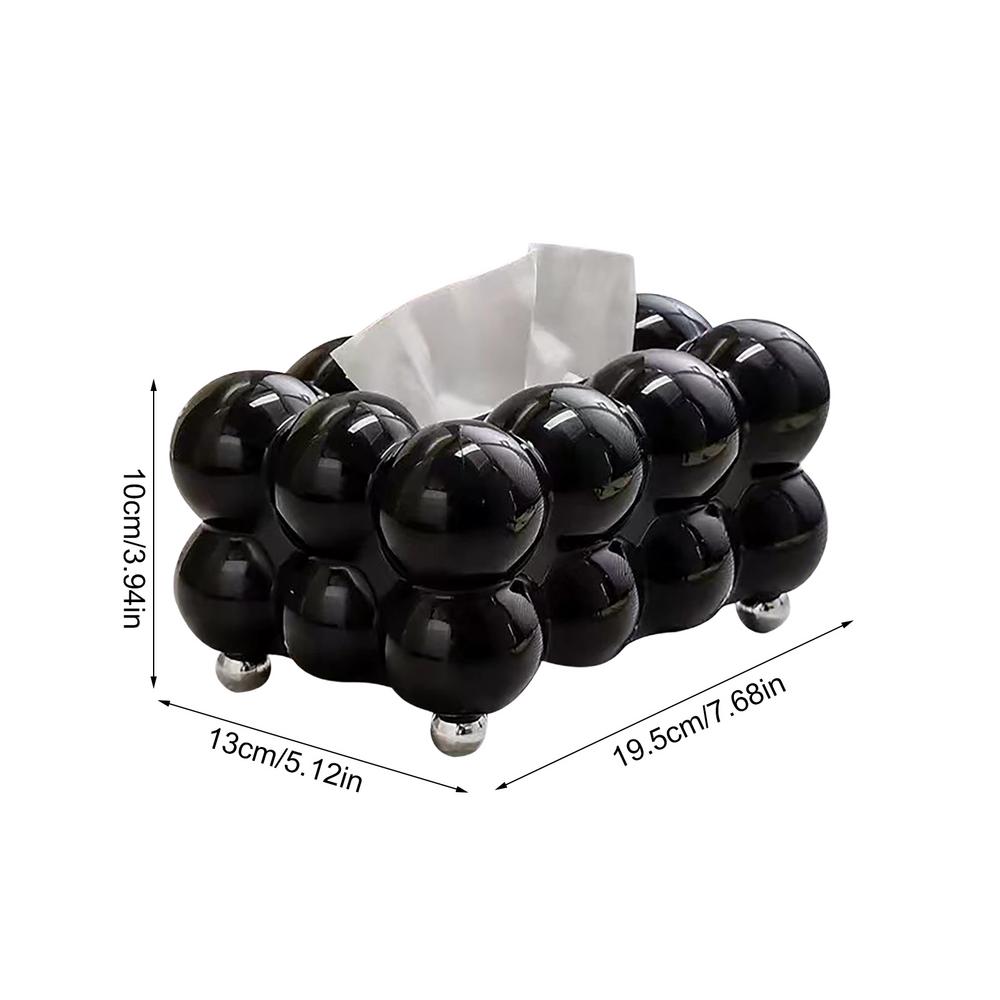 1Pc Black /White Household Table Tissue Box Holder Creative Rectangular Napkin Case Table Organizer Marshmallows Tissue Boxes