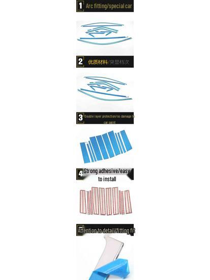 CS75 Car Window Decorative Patch Stainless Steel Anti-Scratch Bright Trim