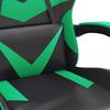 Gaming Chair Black and Green Synthetic Leather
