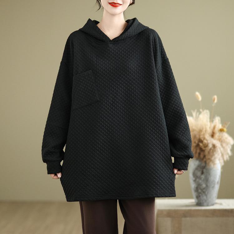 Dimanaf 2024 Otoño Vintage Jerseys Tops Mujeres Ropa a cuadros Sudaderas con capucha Sudaderas de gran tamaño Sueltas Casuales