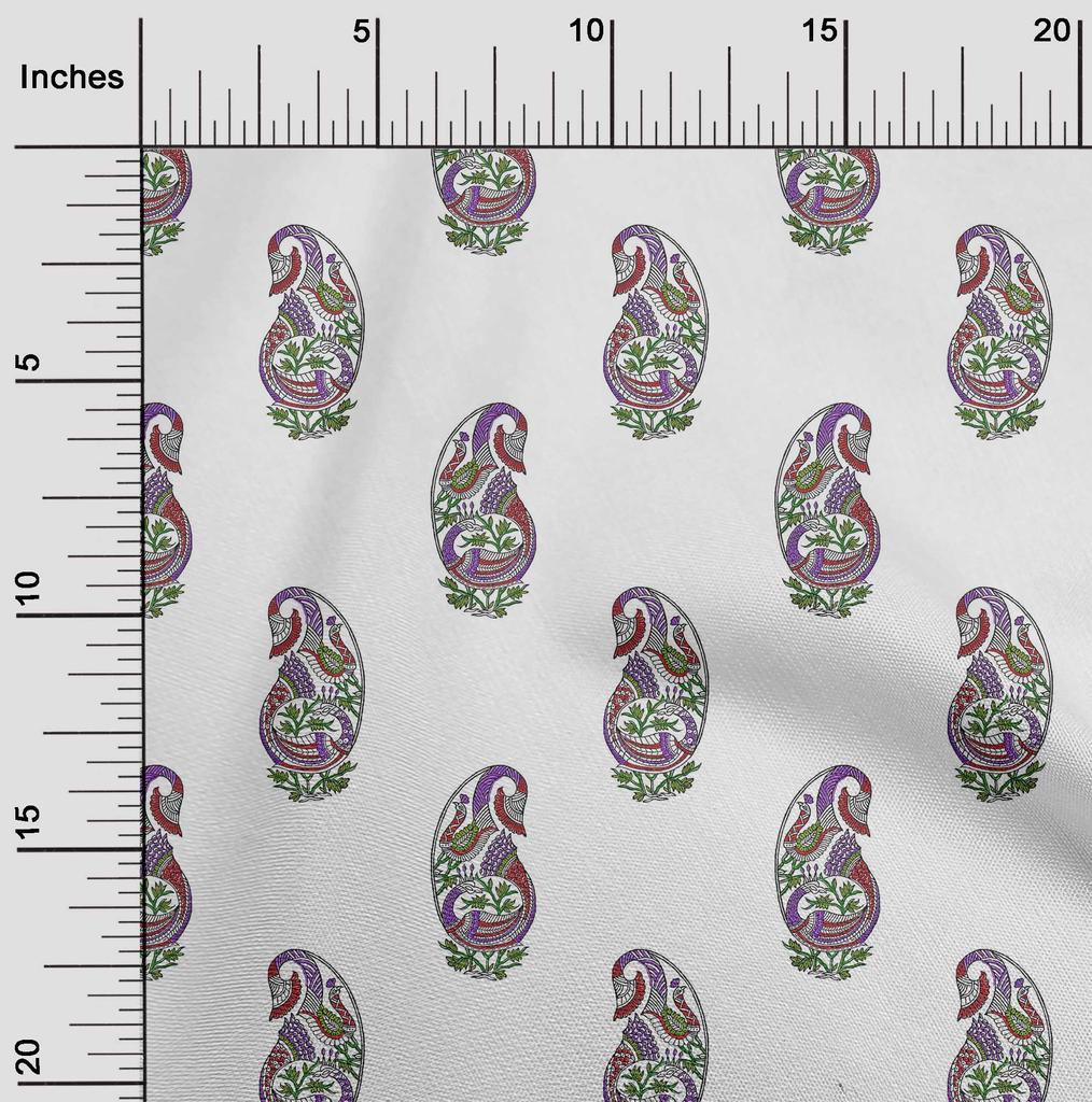 oneOone Baumwoll-Flex Stoff Blush Pink Pfauenblock Nähen Bastelprojekte Stoffdrucke Meterware 40 Zoll