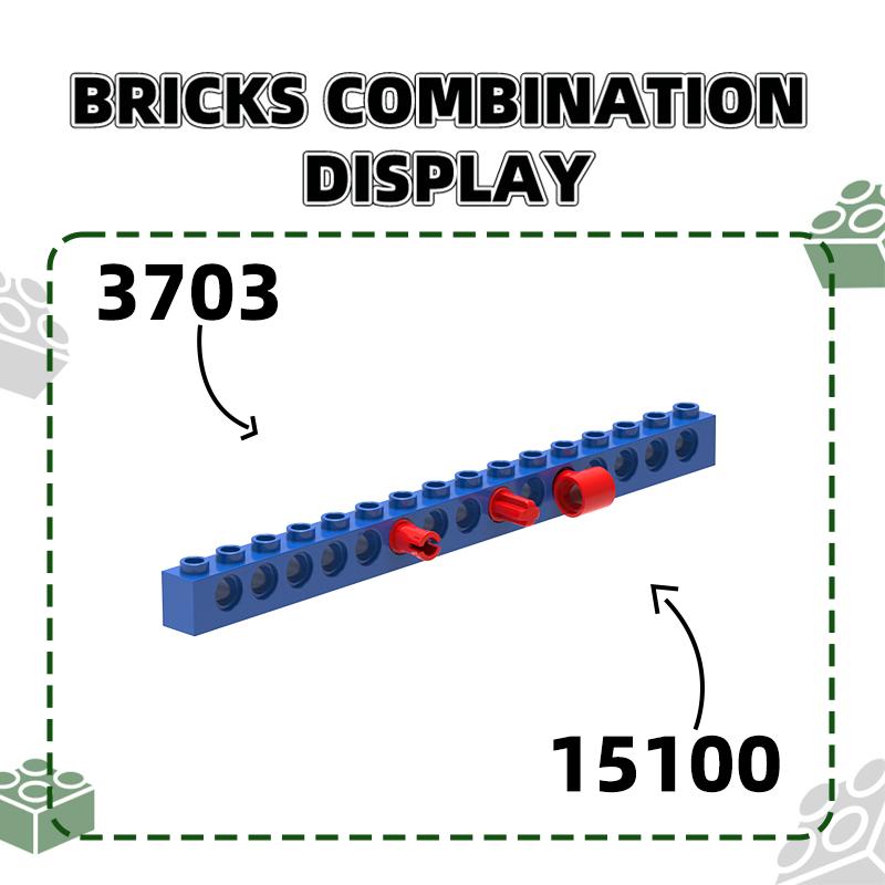 Non-Toxic 18Pcs/Lot 3703 1X16 Holes Thick Bulk Building Blocks Moc Accessories Compatible With Brick Toys Children Gift Box