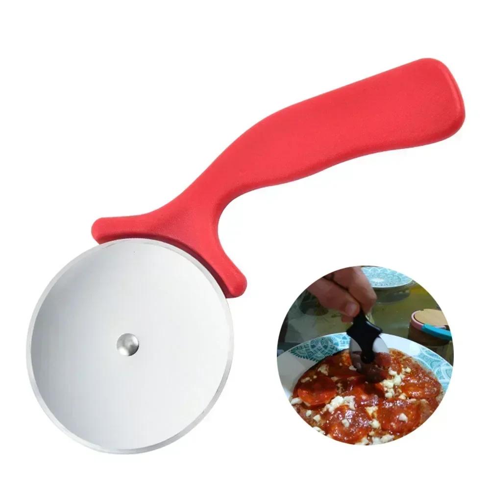 Cortadores de pizza de acero inoxidable, cortador de rodillos de repostería, cuchillo para pizza, cortador de galletas, rodillo para pasteles, tijeras, utensilios para hornear, accesorios de cocina