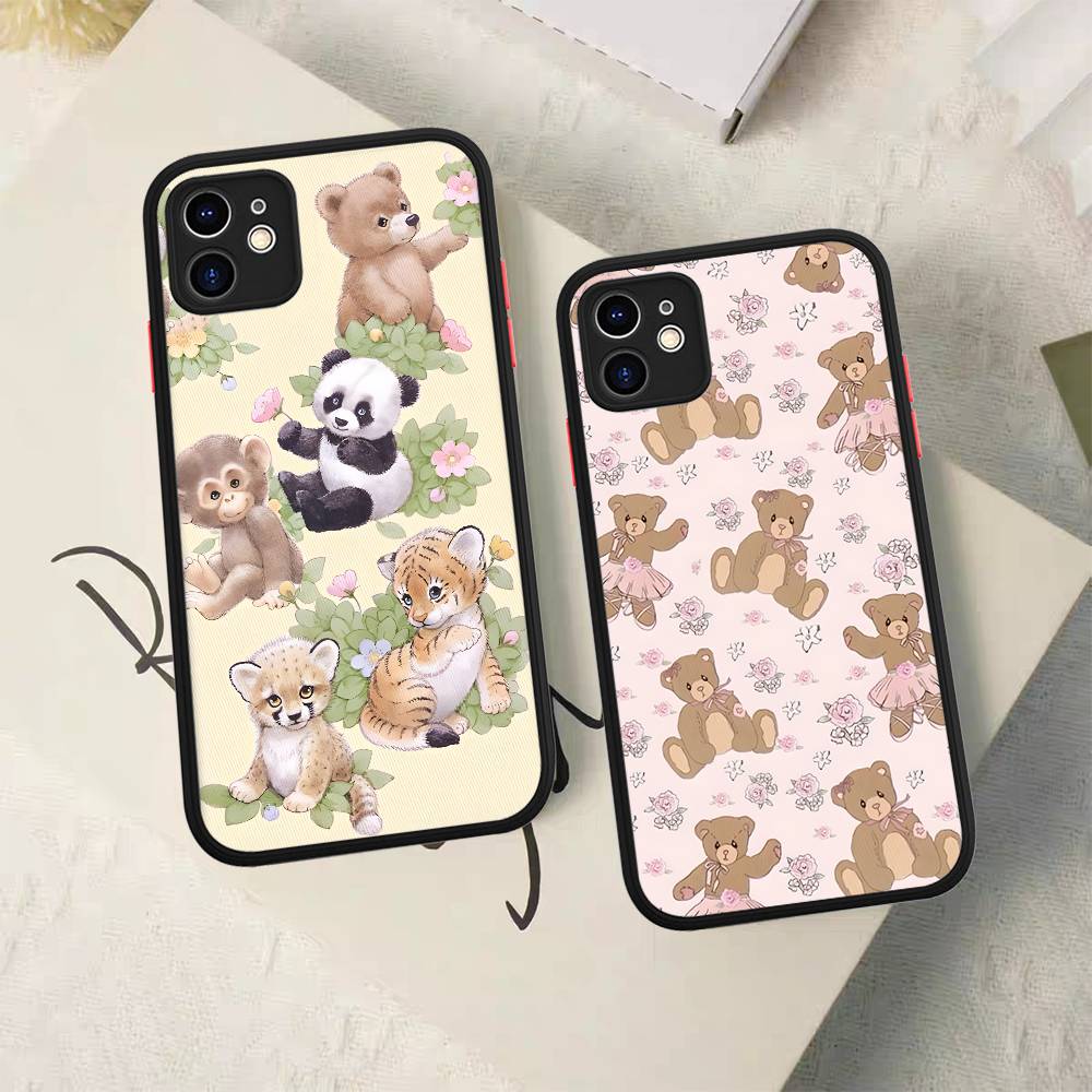 Wildflower Safari Bärenbaby Handyhülle Für IPhone 16e 16 15 14 13 12 11 Pro Max X XS MAX Plus Spuerstar Mattes Cover