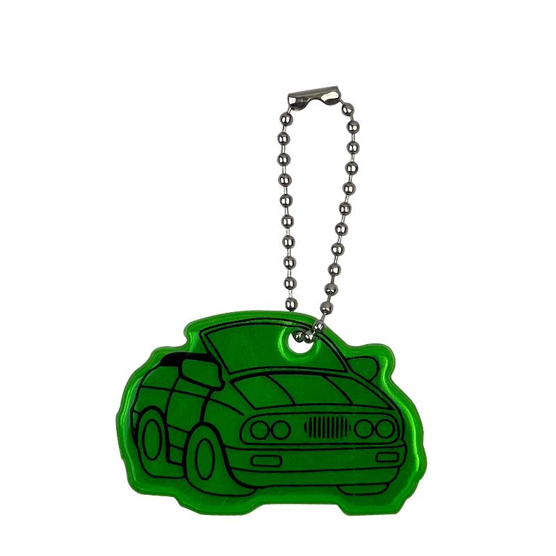 Kreskówkowy Samochód Odblaskowy Wisiorek Brelok do Plecaków Szkolnych dla Uczniów
