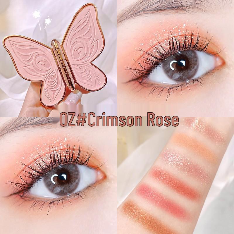 AGAG Lucky Koi Butterfly Eyeshadow Palette: 6 Earth Tone Colors in Pearl, Glitter, Shimmer, and Matte Finishes for Beginners