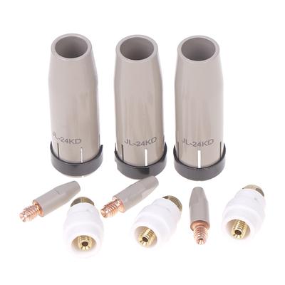 1Set 24Kd  Coating Protection Nozzle 0.8/1.0/1.2Mm Mig Torch Gas Nozzle Tip Holder Of 24Kd Mig Mag Welding Torch