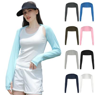 Summer Outdoor Sports Arm Sleeves UV Protection Breathable Sweat Absorbing Cycling Sleeve Cover Fingerless Design Lightweight Fabric
