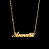 Atoztide Personalized Custom Name Necklace Stainless Steel for Women Men Heart Crown Pendant Link Chain Birthday Jewelry Gift