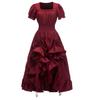 Gown Medieval Womens Square Collar Irish Retro Pastoral Cosplay Costume Cosplay