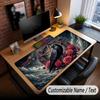 Rose Floral Theme Custom Mouse Pad Personalized With Name Text Customized Desk Mat For Office Home Decor