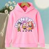 2025 New Autumn/Winter KPop Devil Hunter Cartoon Printed Girls' Hoodie Warm Children's Fashion Casual Children's Clothing Top