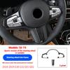 ABS Carbon Fiber Car Steering Wheel Button Cover Trim Stickers For BMW 3 5 Series G20 G30 X3 X4 G01 G02 2018-2020Car Accessories