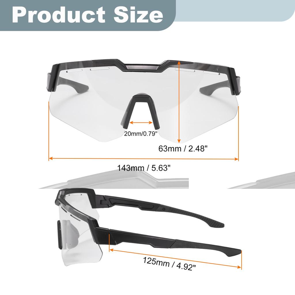 Sports for Clear [uxcell] Sunglasses, Cycling, Polarized, Men's & Women's, Hiking, Cycling, Driving, Fishing, Running, Gray/Black