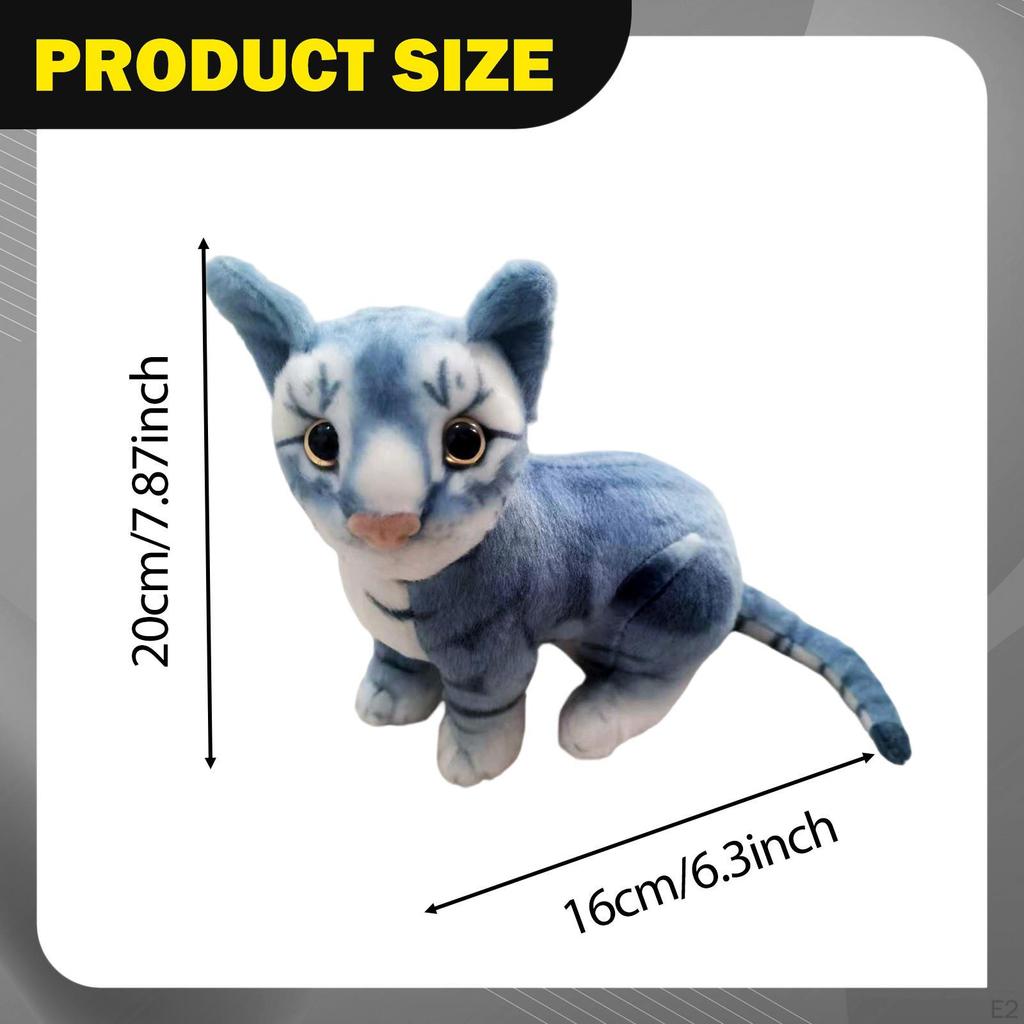Cat Toy Doll Cartoon Home Decoration Realistic Stuffed Animal Long Tails for Family Boys Girls