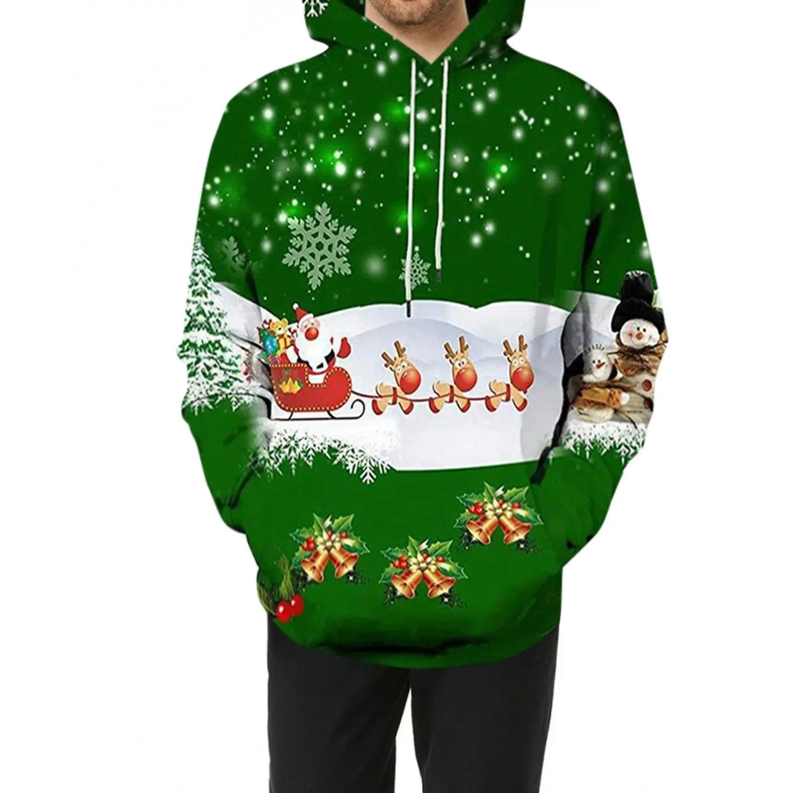 

Популярная рождественская толстовка с капюшоном с 3D-цифровым принтом, с индивидуальностью, модная осенне-зимняя модная полосатая красивая толстовка с капюшоном 160