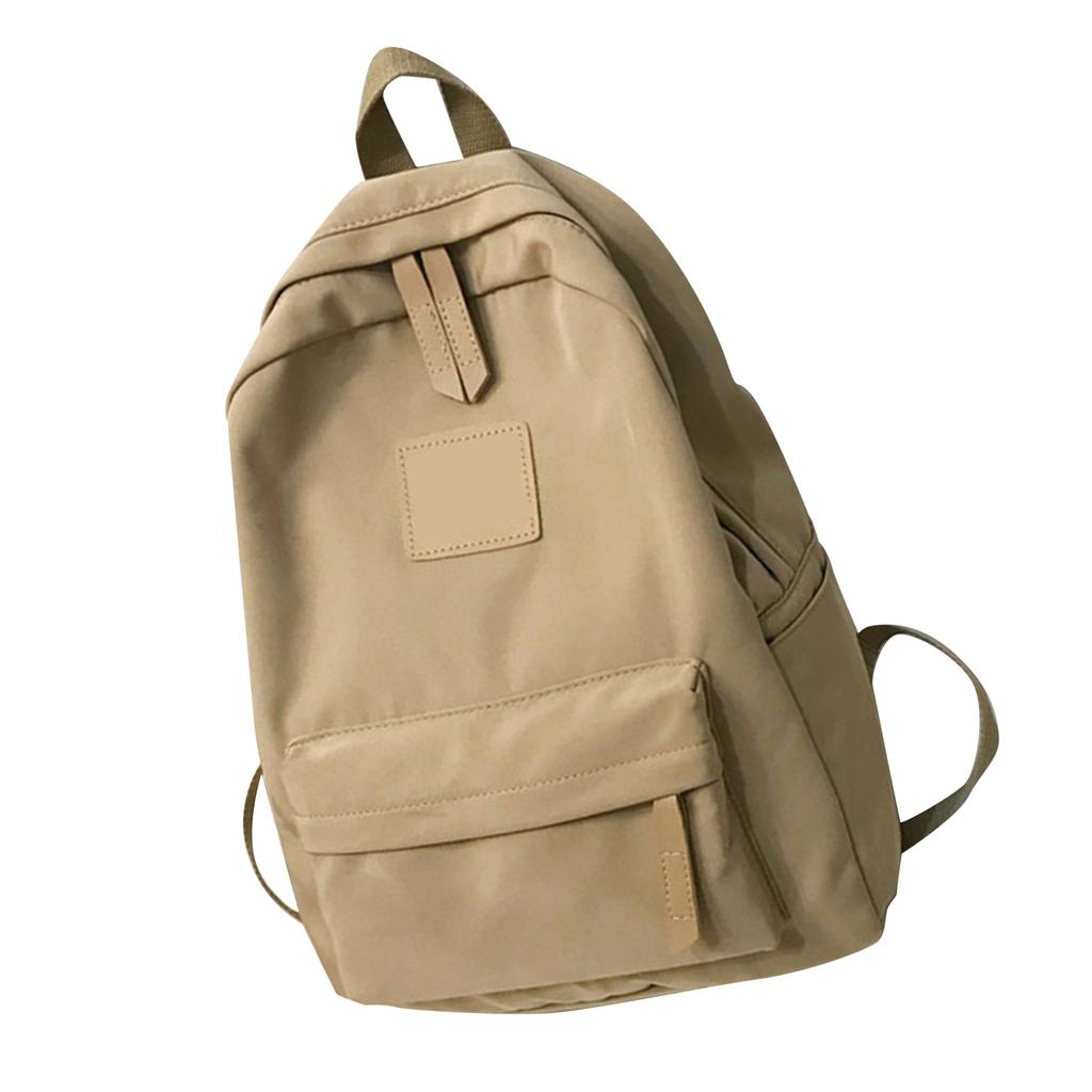 Fashion Backpack Nylon High Capacity Woman Schoolbag for Travel Hiking College School Khaki