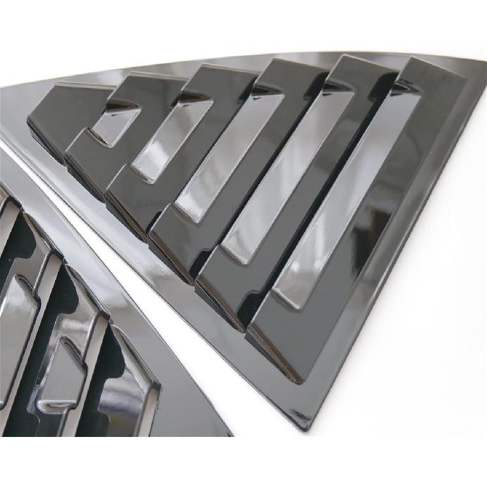 New 2pcs Racing Rear Quarter Window Louvers for Chevy Malibu 2011-2015 (Glossy Black)