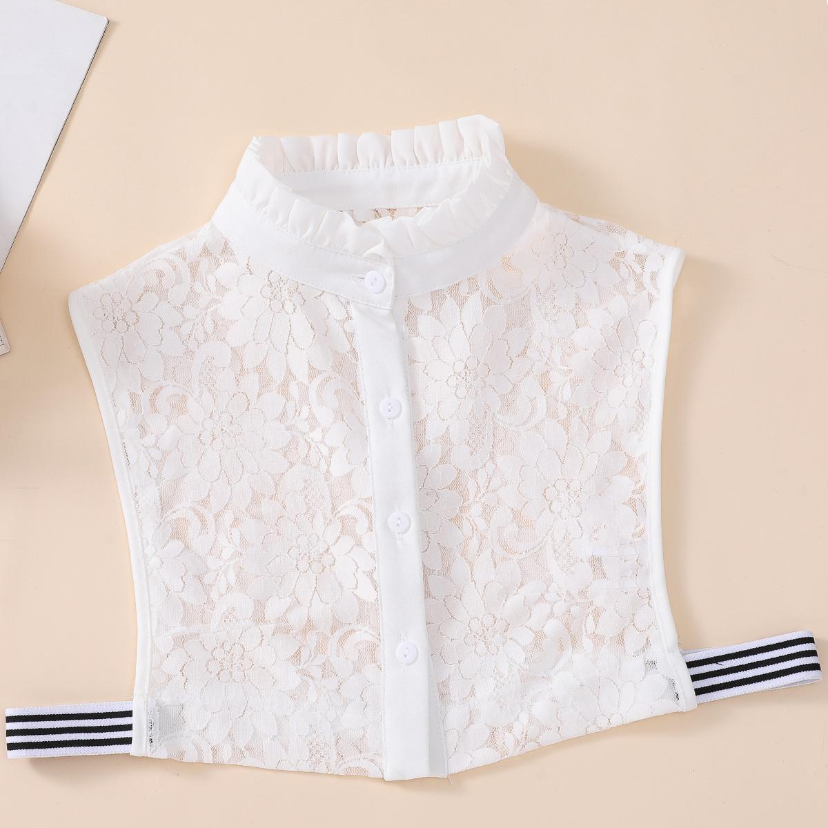 

Женский кружевной накладной воротник Универсальный воротник-стойка Накладной воротник Полупрозрачный Дышащий Декоративный Съемный Накладной воротник