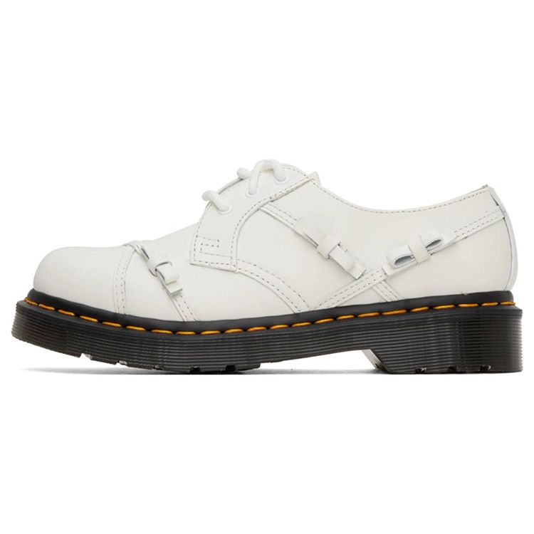 Dr. Martens 1461 Leather Embellished Bow Casual Shoes Women Shoes White 27852100