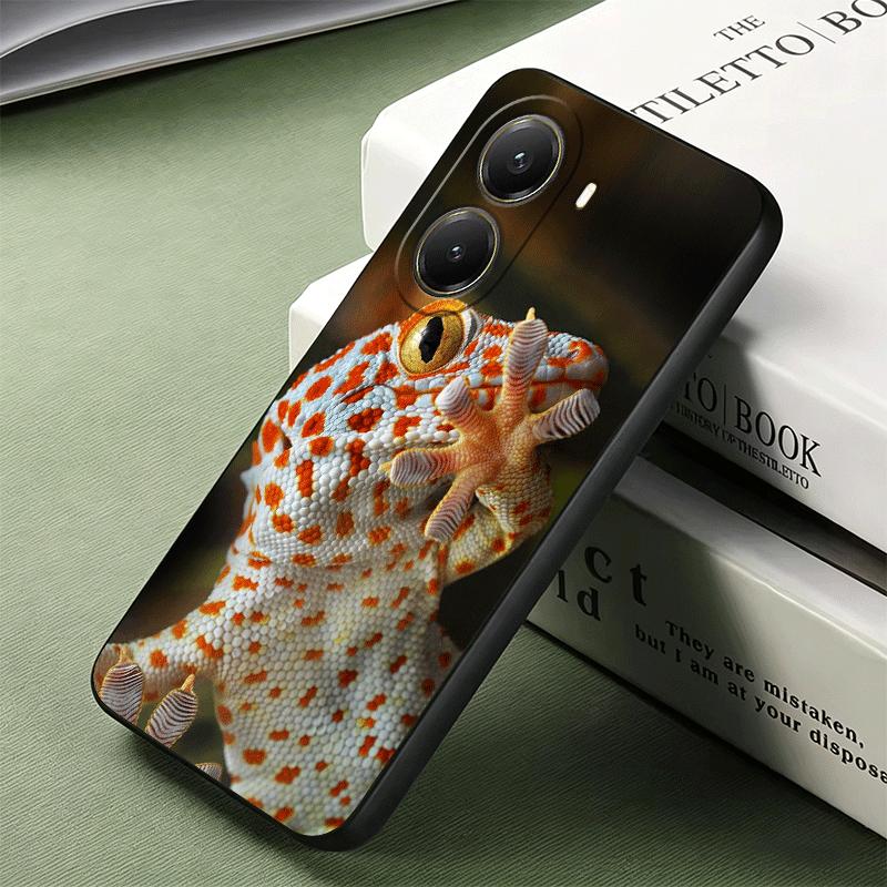 Lizards Geckos Cute Pet Soft Phone Case for Xiaomi Poco X5 X6 X7 X8 Pro Max X3 F7 F8 Ultra M8 M7 M6 M5 Redmi 15 15C 14C 13C 12C
