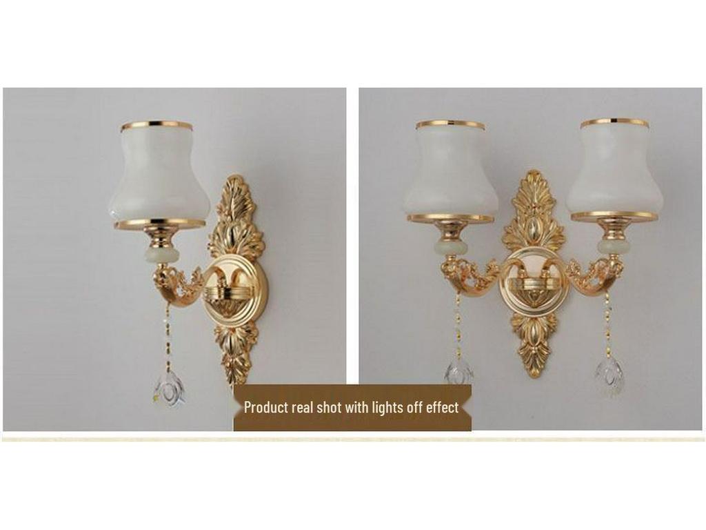 European Crystal Wall Sconce for Living Room, Bedroom, Stairway, and Aisle