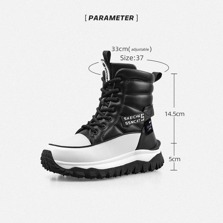 Ladies Plush Fashionable Cotton Boots Warm Thick Winter Snow Boots Anti Slip Thick Sole Comfortable Casual