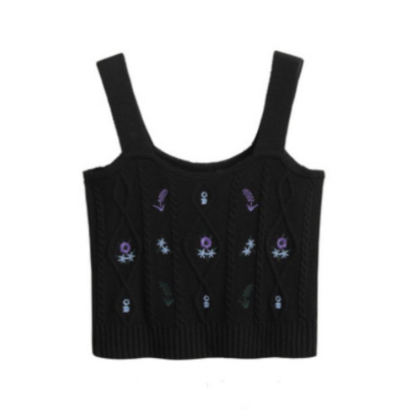 Hyuna Style Spice Girl Halter Tank Top Women's New Summer Inside The Design Sense of Bottom Knit Short Top To Wear Tide