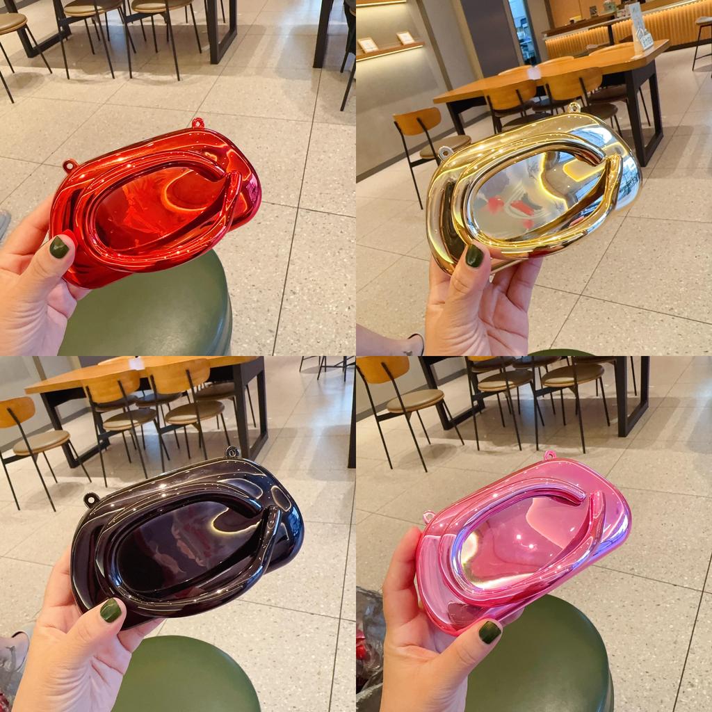 Acrylic Clutch Evening Bag With Metal Handle For Daily Wear
