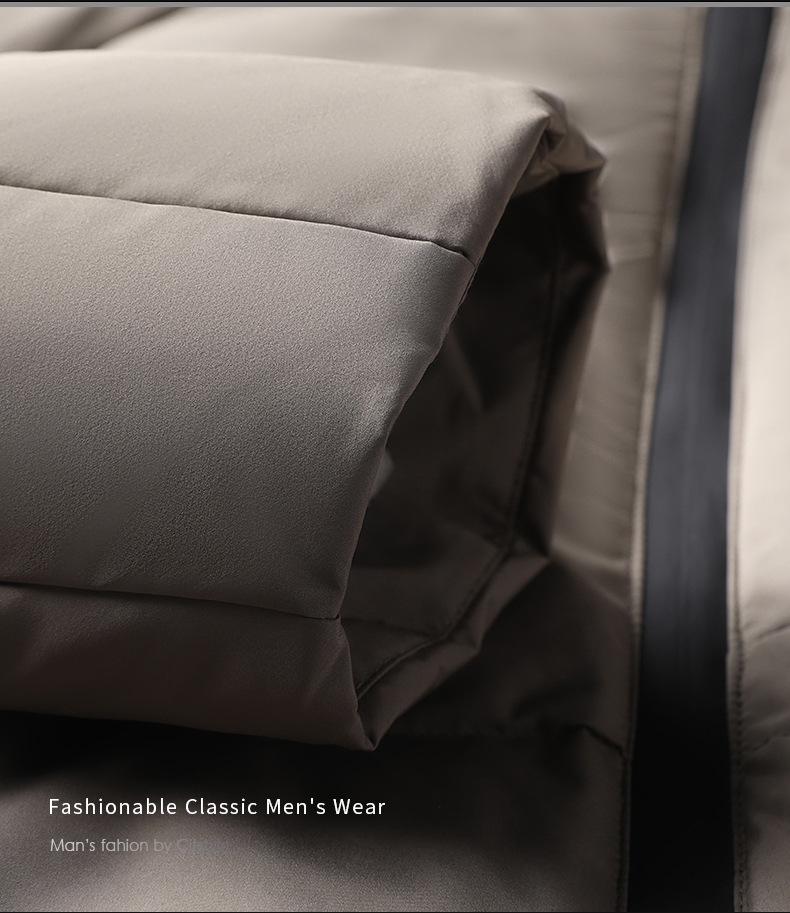 Men's Winter Hooded Down Jacket - Fashionable, Casual, Warm, Thick Windbreaker with White Duck Down Filling