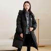 Sancai Women's Long Hooded Duck Down Jacket
