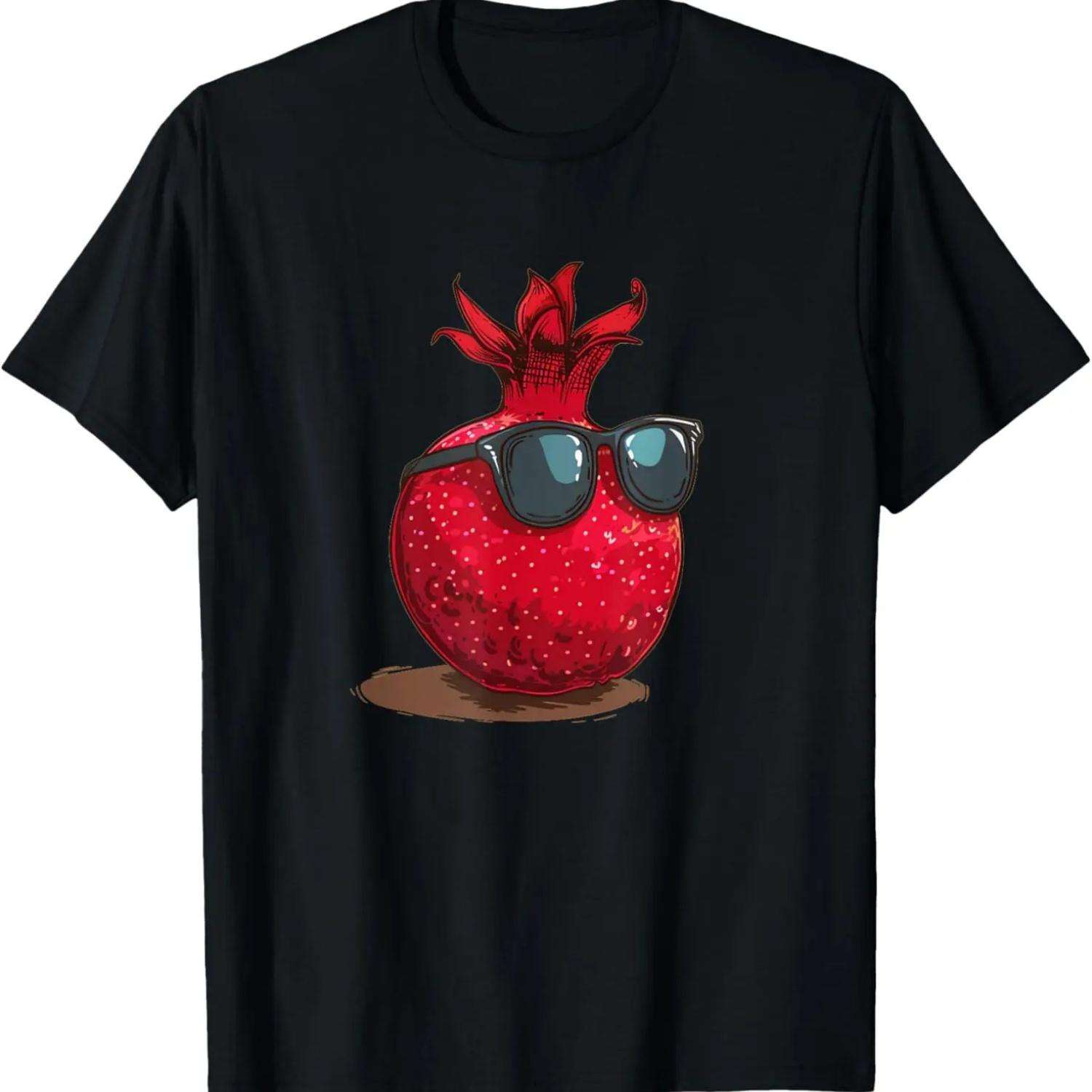 Pomegranate Heartbeat Fruit Lover cool for Men Women T-Shirt S чёрный