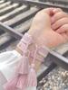 Rhinestone Embroidery Woven Bracelets Adjustable Rope Stackable Bangle For Women