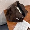 Color Solid Corduroy Beret Cap With Sun Protection Warmth For Adult Fashion Gift