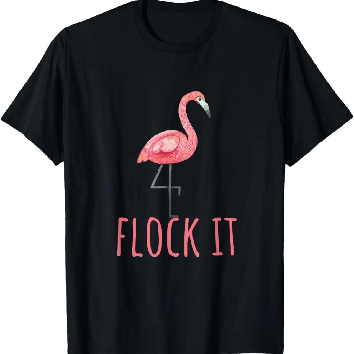 

Flamingo Gifts Funny Pun Flock it T-Shirt XXXXXL чорний