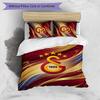 Galatasaray FC Printed 3PCS Bedding Set Breathable Duvet Cover with Pillowcases Decorative Bed Linen for Bedroom Home