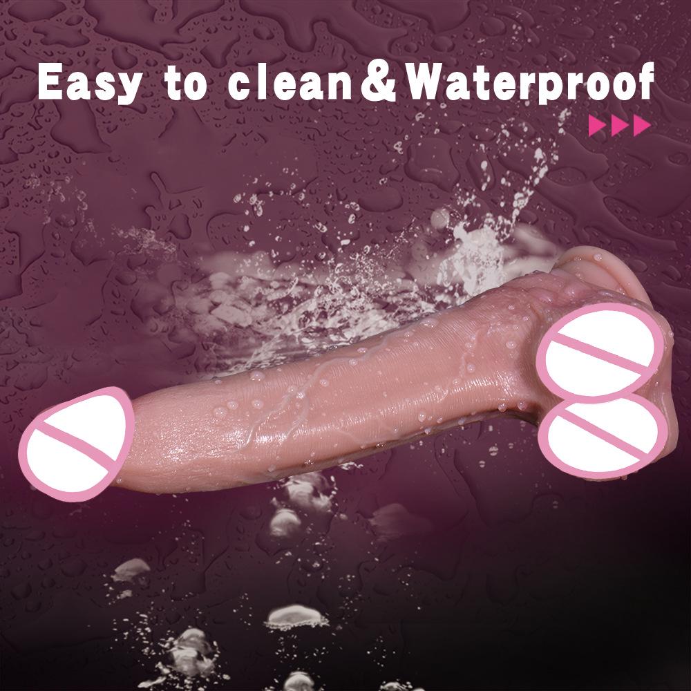 Realistic Vibrating Silicone Dildo for Women - Retractable, Wiggling Adult Sex Toy